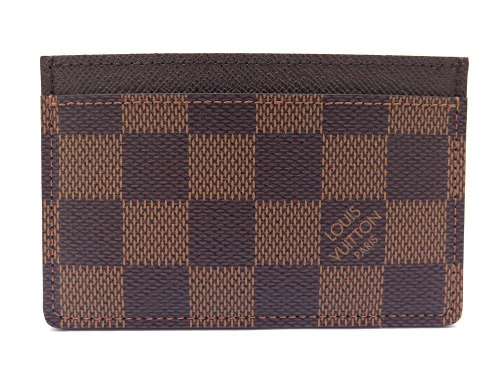 Porte cartes damier ebene