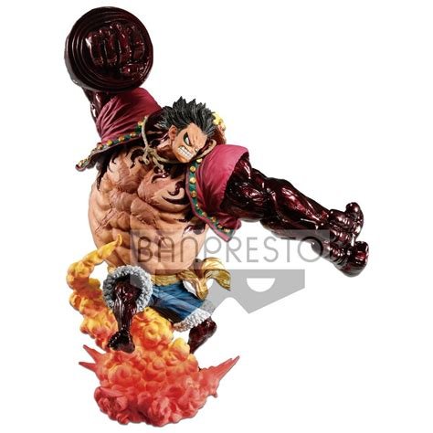Figurine one piece - monkey. d. luffy gear4 kong gun - crimson color ver.