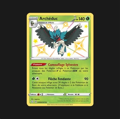 Carte pokemon archeduc shf sv3