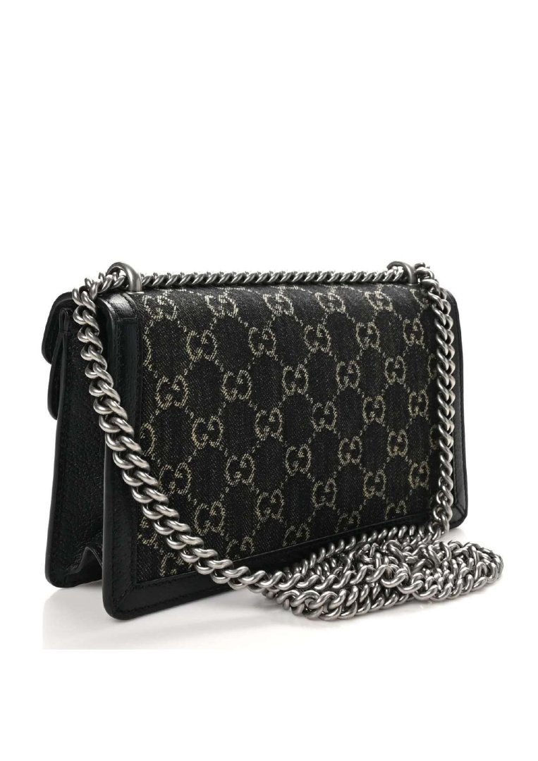 Sac super mini dionysus 476432 khnrn 8642 noir toile supreme noir et ivoire avec bandouliere