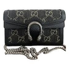 Sac super mini dionysus 476432 khnrn 8642 noir toile supreme noir et ivoire avec bandouliere