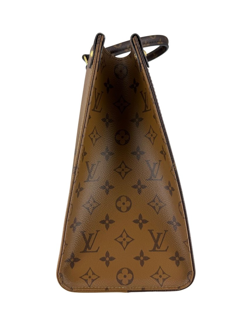 Maroquinerie de luxe cabas onthego mm toile monogram