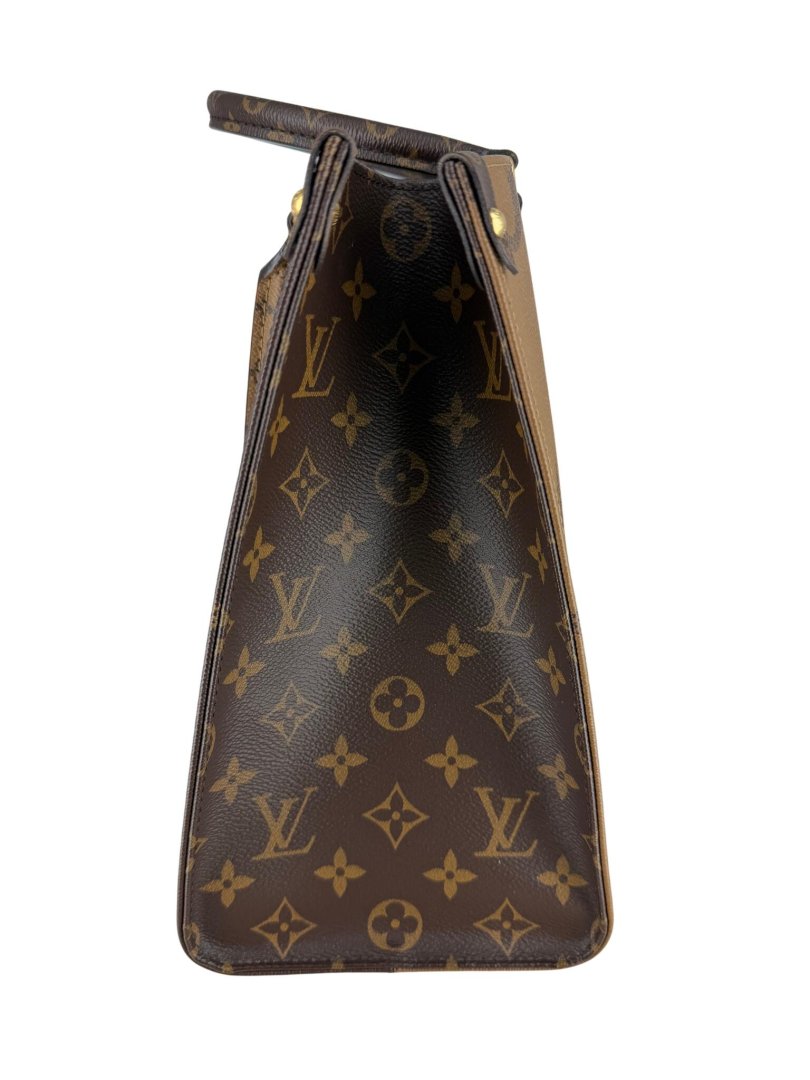 Maroquinerie de luxe cabas onthego mm toile monogram