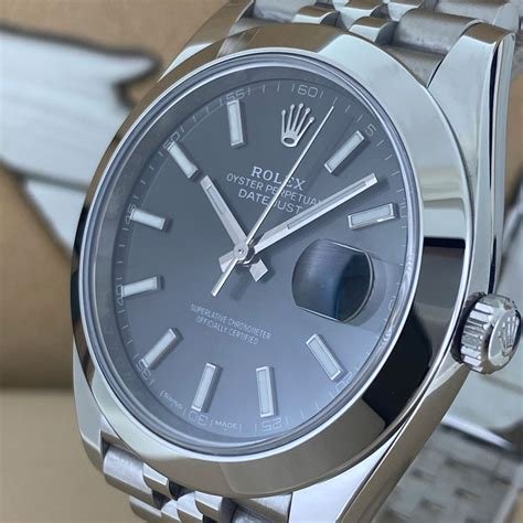 Montre auto datejust rhodium 126300