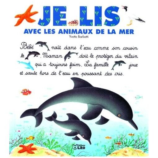 Je lis avec les animaux de la mer