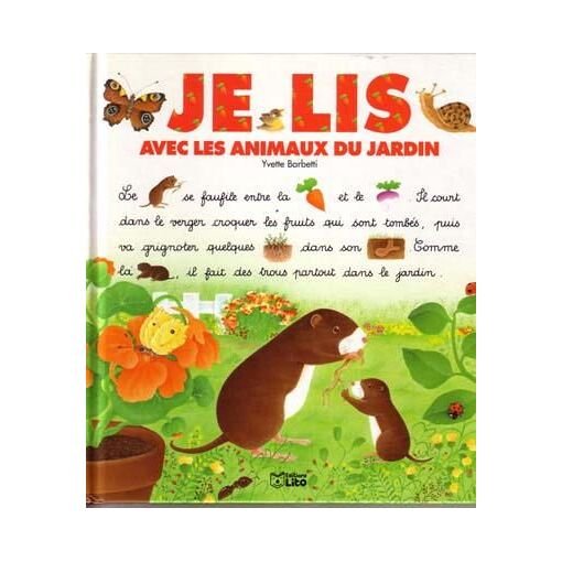 Je lis avec les animaux du jardin