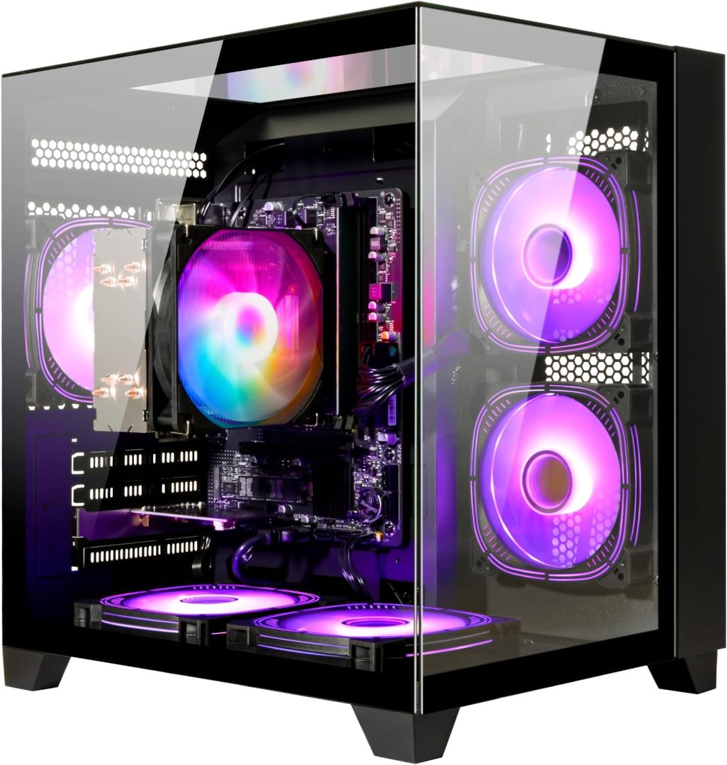 Ordinateur tour gamer ryzen 5 5500 3,6ghz 16go 1000go 256go rtx 2060 super 8go
