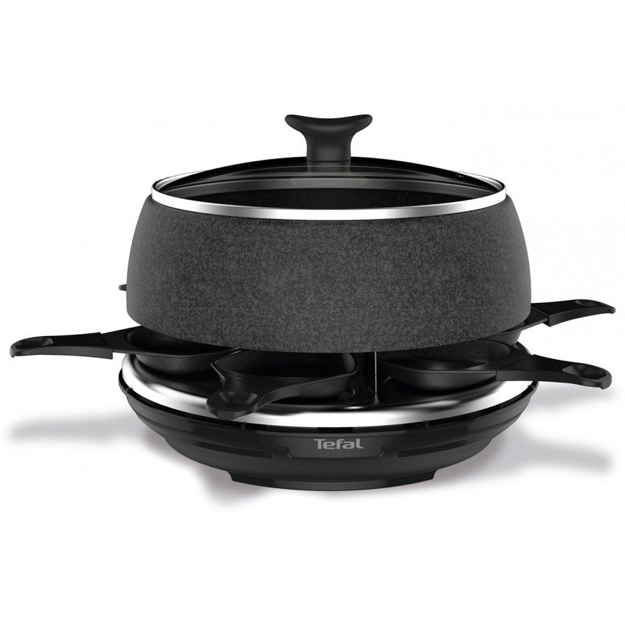 Appareil a raclette 6 personnes cheese'n'co - re12c812 - noir/inox