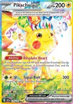 Carte pokemon pikachu ex ssp 238