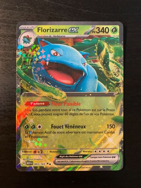 Cartes a collectionner florizarre ex 003/165 grade pca 9.5
