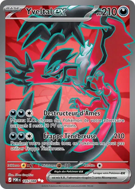 Carte pokemon yveltal ex por 105/088