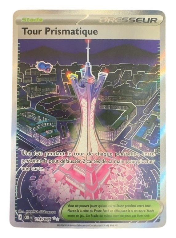 Carte pokemon tour prismatique cri 111/086
