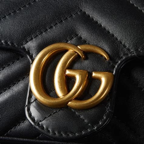 Sac super mini marmont noir / or