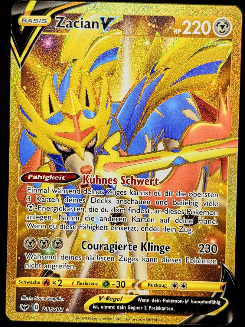 Cartes a collectionner zacian v 211/202
