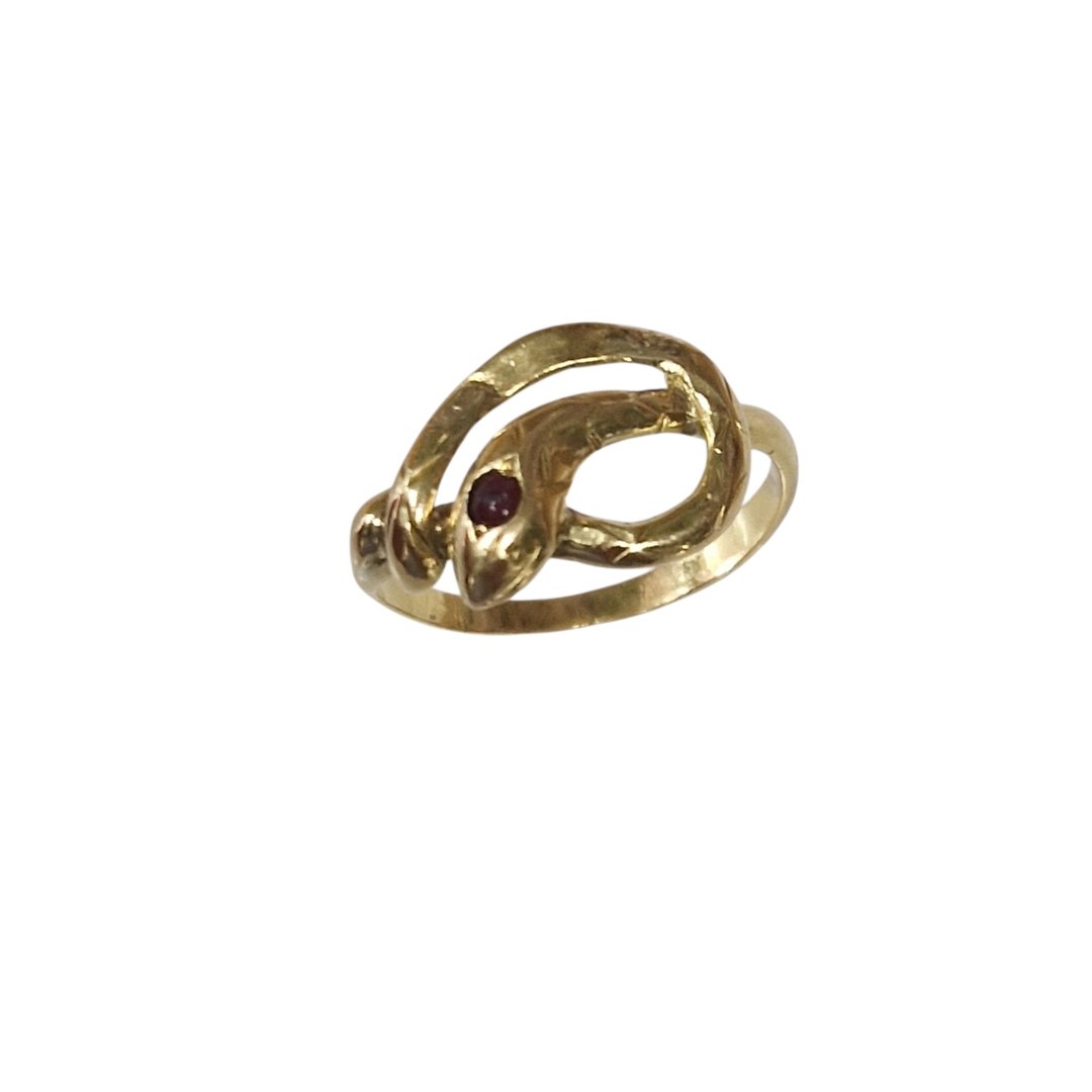Bague jaune serpent