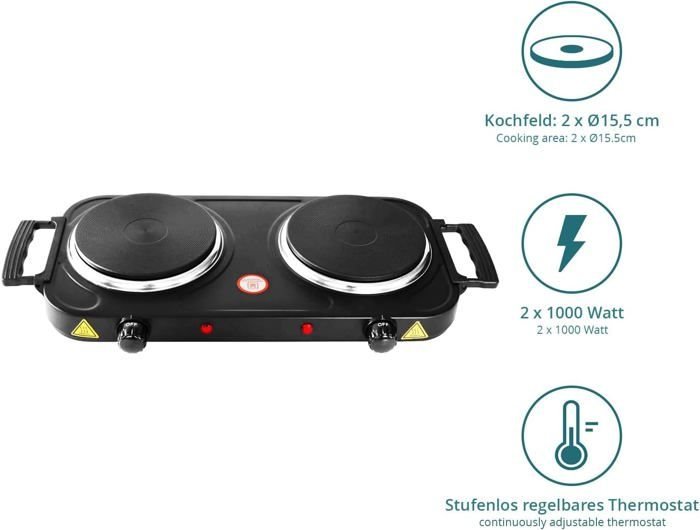 Autre petit electromenager plaque de cuisson double 2000w
