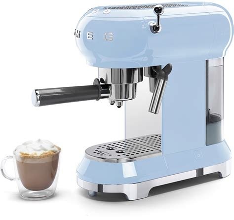 Machine a cafe expresso bleu azur ecf01pbeu