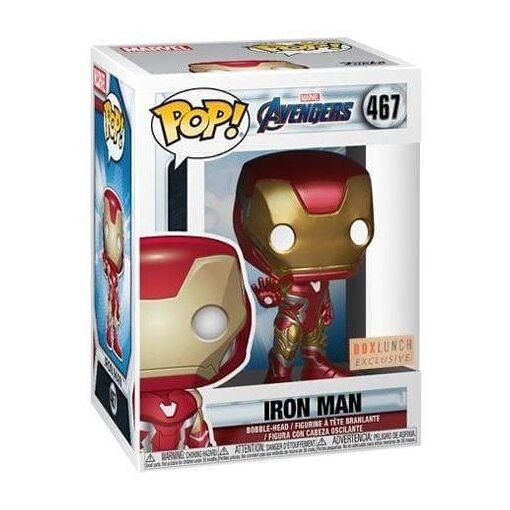 Figurine pop marvel avengers end game iron man + pop protector