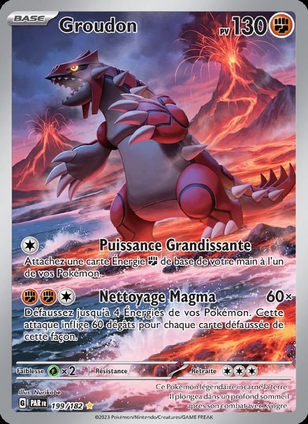 Carte pokemon groudon par 199/182 normale psa 10