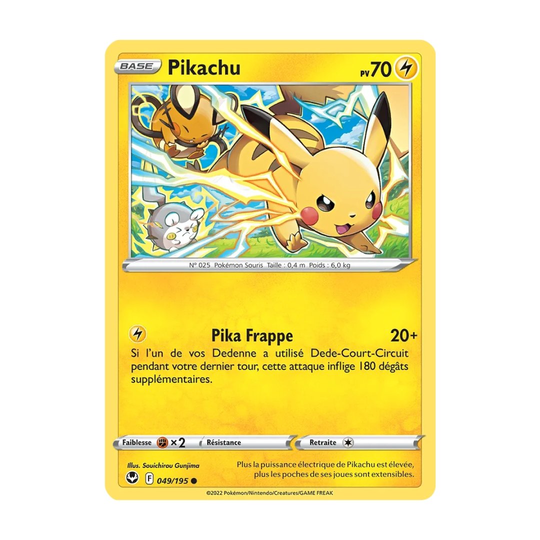Cartes a collectionner pikachu 049/195 scelle