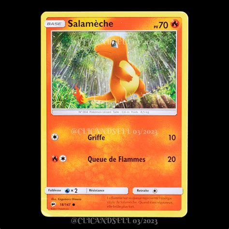 Cartes a collectionner salameche 18/147 holo