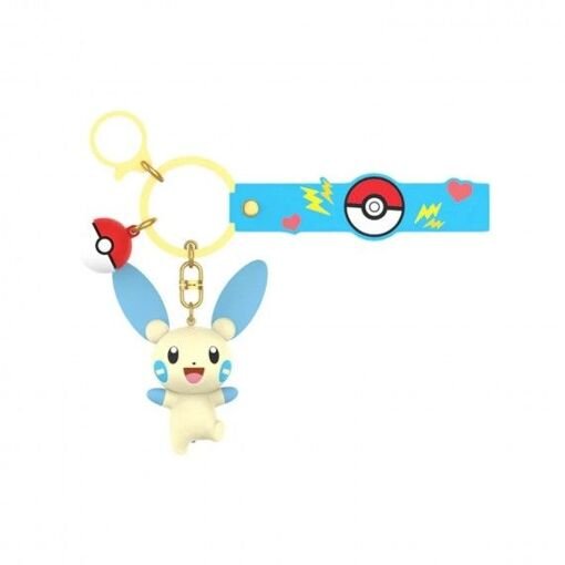 Porte cle figurine pokemon - minun negapi 5cm