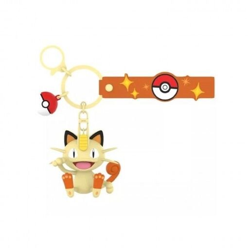 Porte cle figurine pokemon - meowth miaouss 5cm