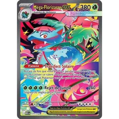 Cartes a collectionner mega florizarre ex 177/132