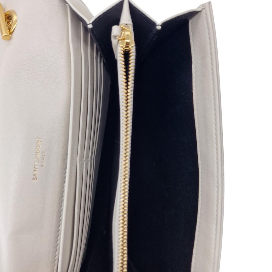 Sac vicky cuir ivoire avec bandouliere