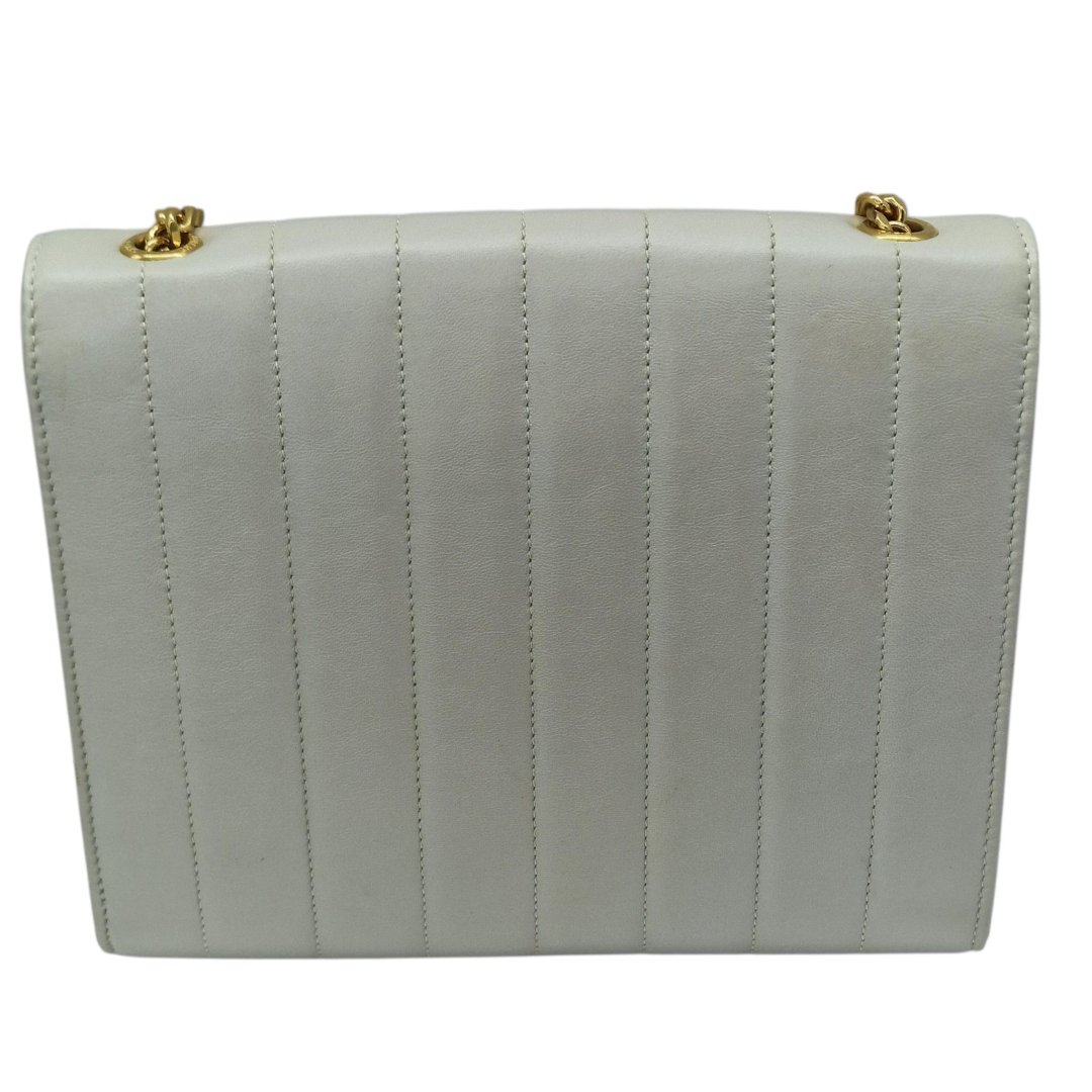 Sac vicky cuir ivoire avec bandouliere