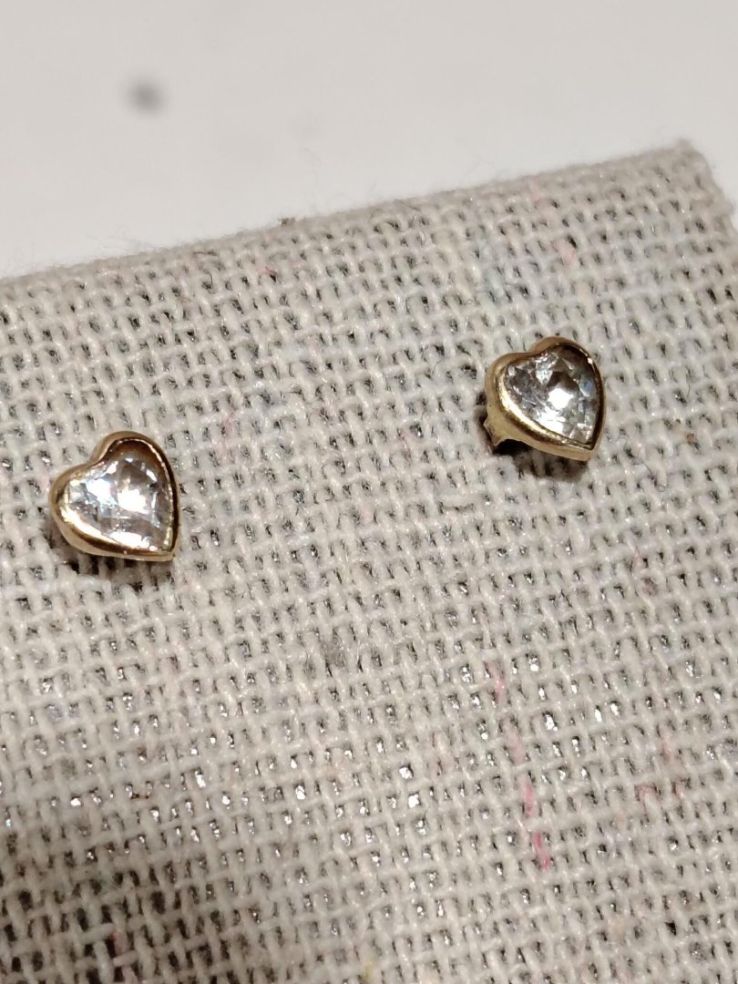 Boucles d'oreilles coeur zirco