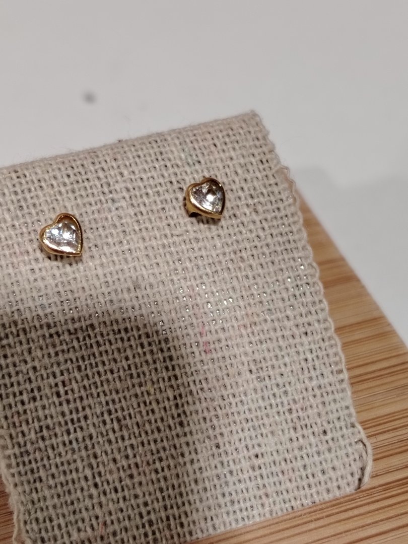 Boucles d'oreilles coeur zirco