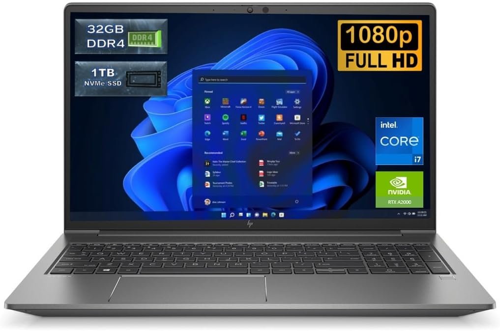 Pc portable zbook power g8 15" i7-11850h 2,5ghz 1to 32go nvidia t1200 azerty