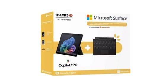 Pack surface pro noir snapdragon x plus 16go ram/ 512 go ssd + c