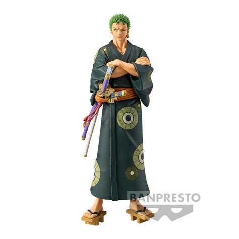 Figurine one piece the grandline serie wanokumi roronoa zoro yukuta