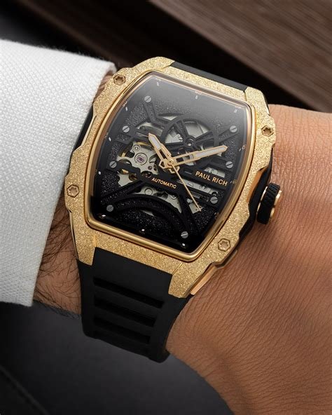 Montre astro skeleton mason gold