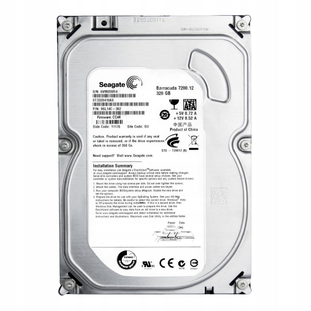 Disque dur hdd 3.5" st3320418as 320go