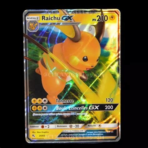 Cartes a collectionner raichu gx20/68