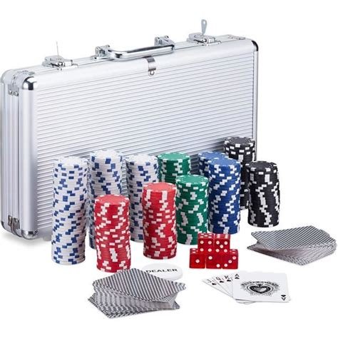 Jeu de societe malette de poker complete en alluminium