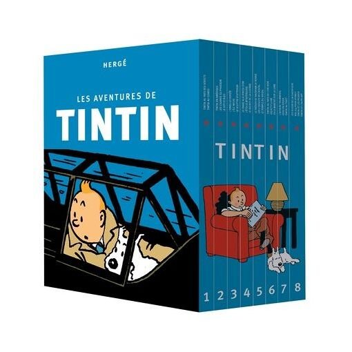 Les aventures de tintin - integrale - coffret en 8 volumes