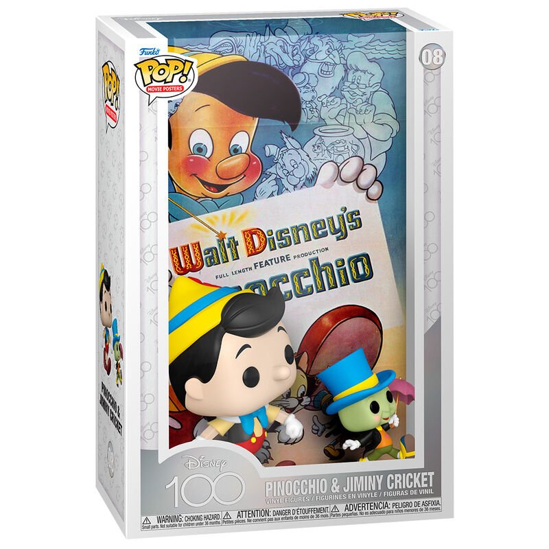 Figurine 08 pinocchio & jimmy cricket disney 100