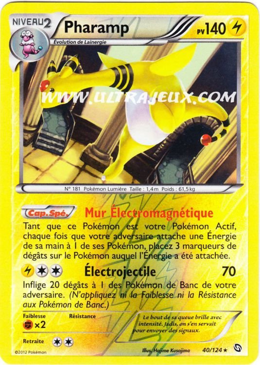 Carte pokemon pharamp drx 40/124