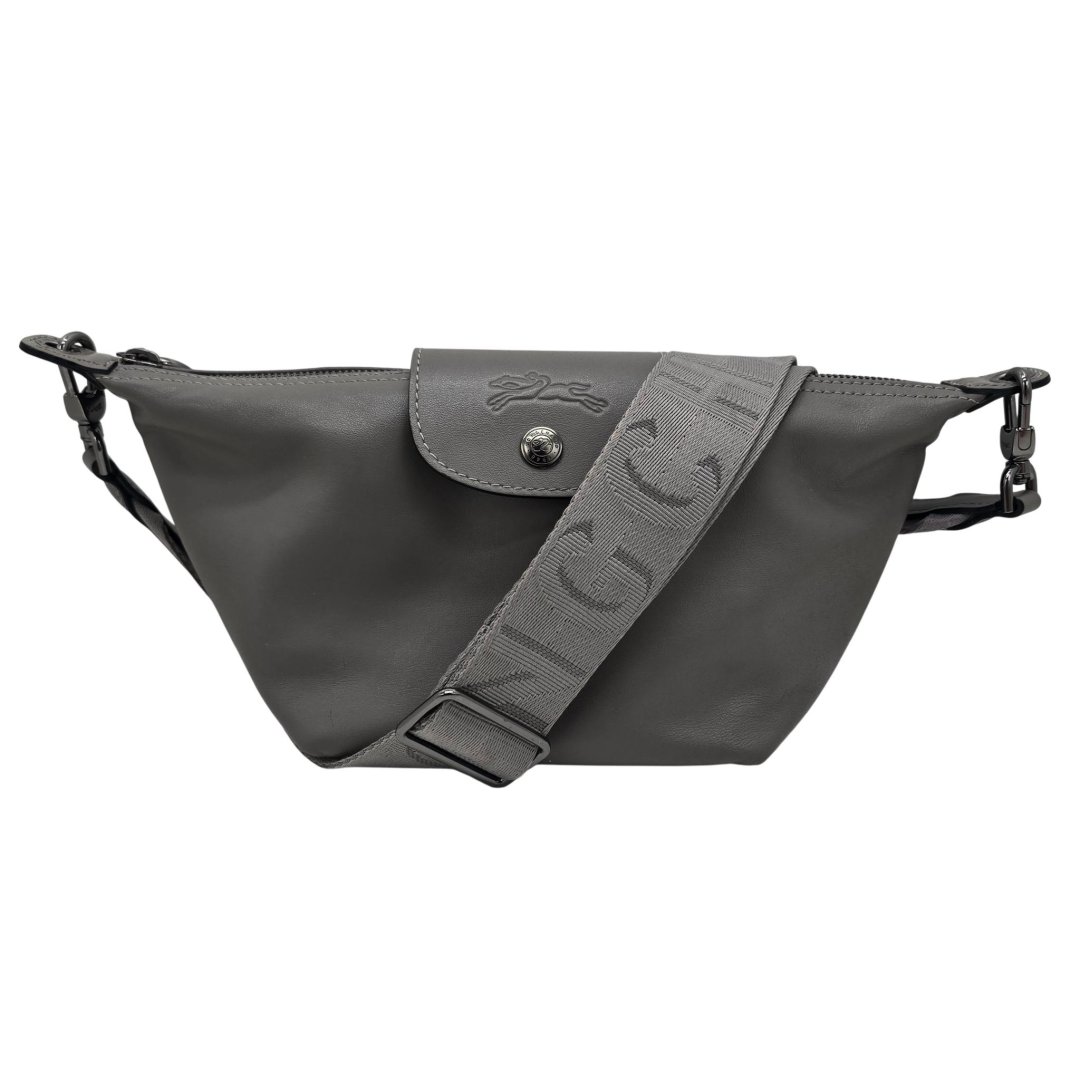 Sac le pliage xtra xs cuir tourterelle (gris) avec bandouliere