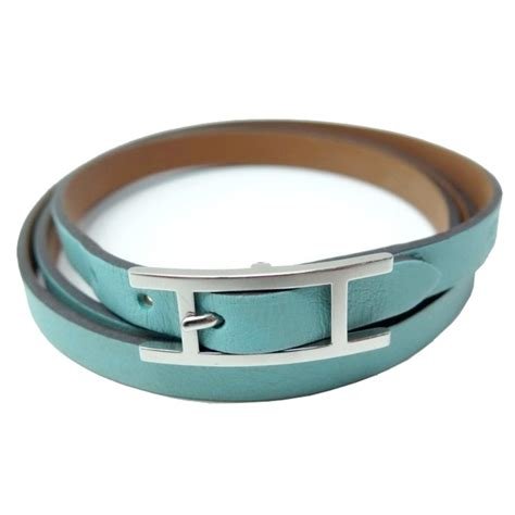 Bracelet hapi 3 triple tour mm cuir bleu du nord