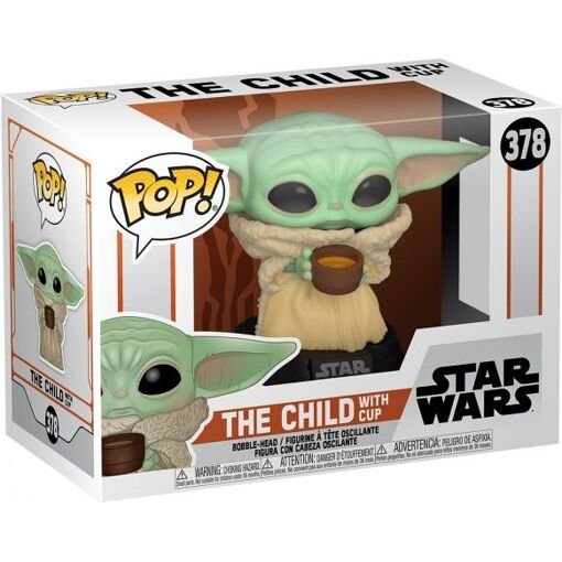 Figurine star wars mandalorian - the child with cup pop 10 cm
