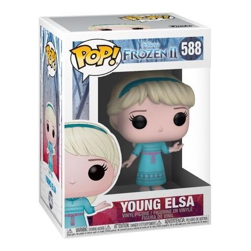 Figurine disney - frozen 2 - bobble head pop n° 588 - young elsa