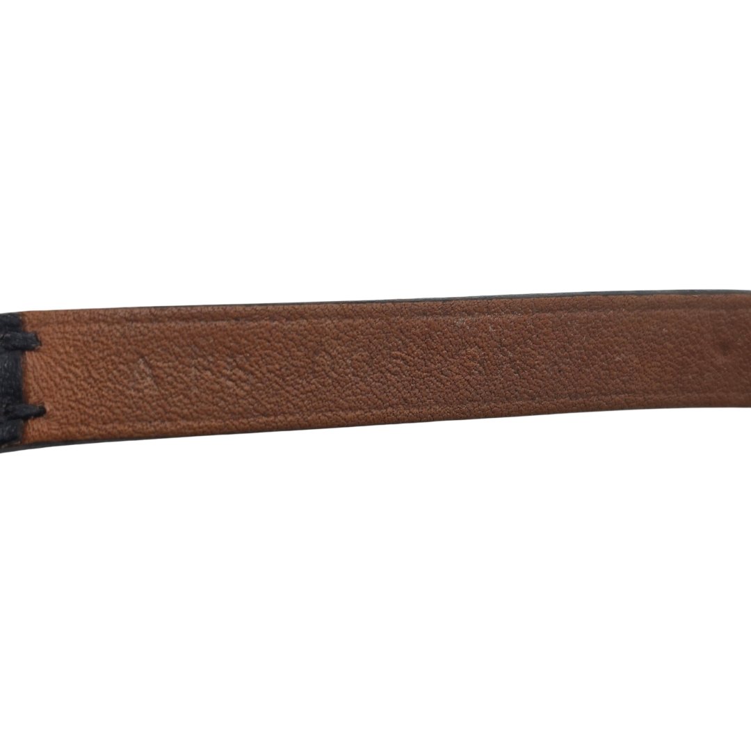 Bracelet hapi 3 triple tour cuir noir/fauve