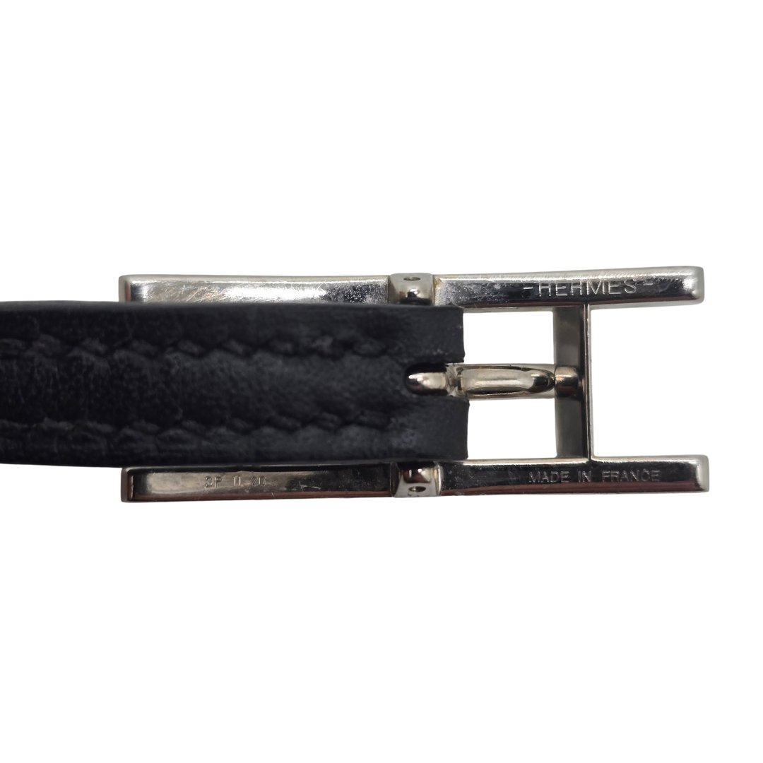 Bracelet hapi 3 triple tour cuir noir/fauve