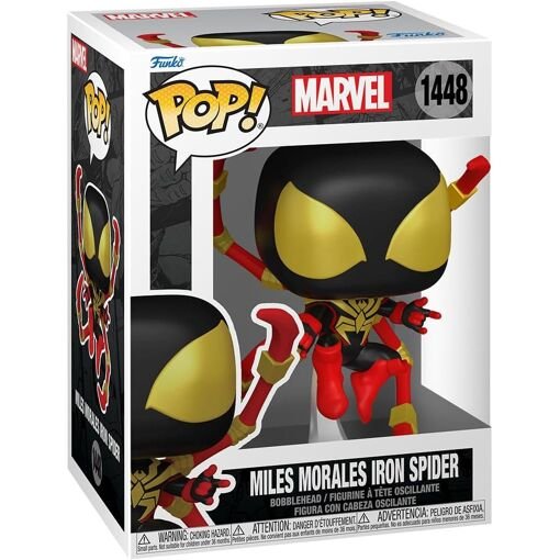 Figurine pop - marvel comics n°1448 - miles morales iron s