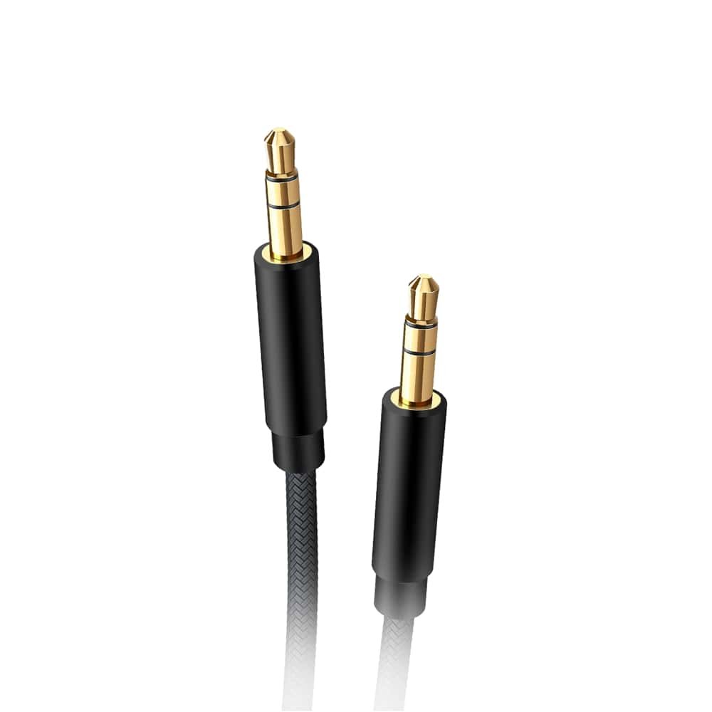 Cable vrac nylon jack vers jack 3.5mms 1m